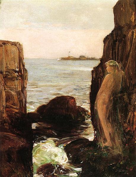 Childe Hassam Nymph on a Rocky Ledge oil painting image